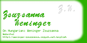 zsuzsanna weninger business card